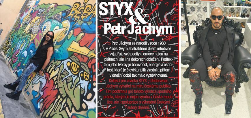 Kolekci pro značku Styx Jáchym vytvářel na míru českému publiku. 